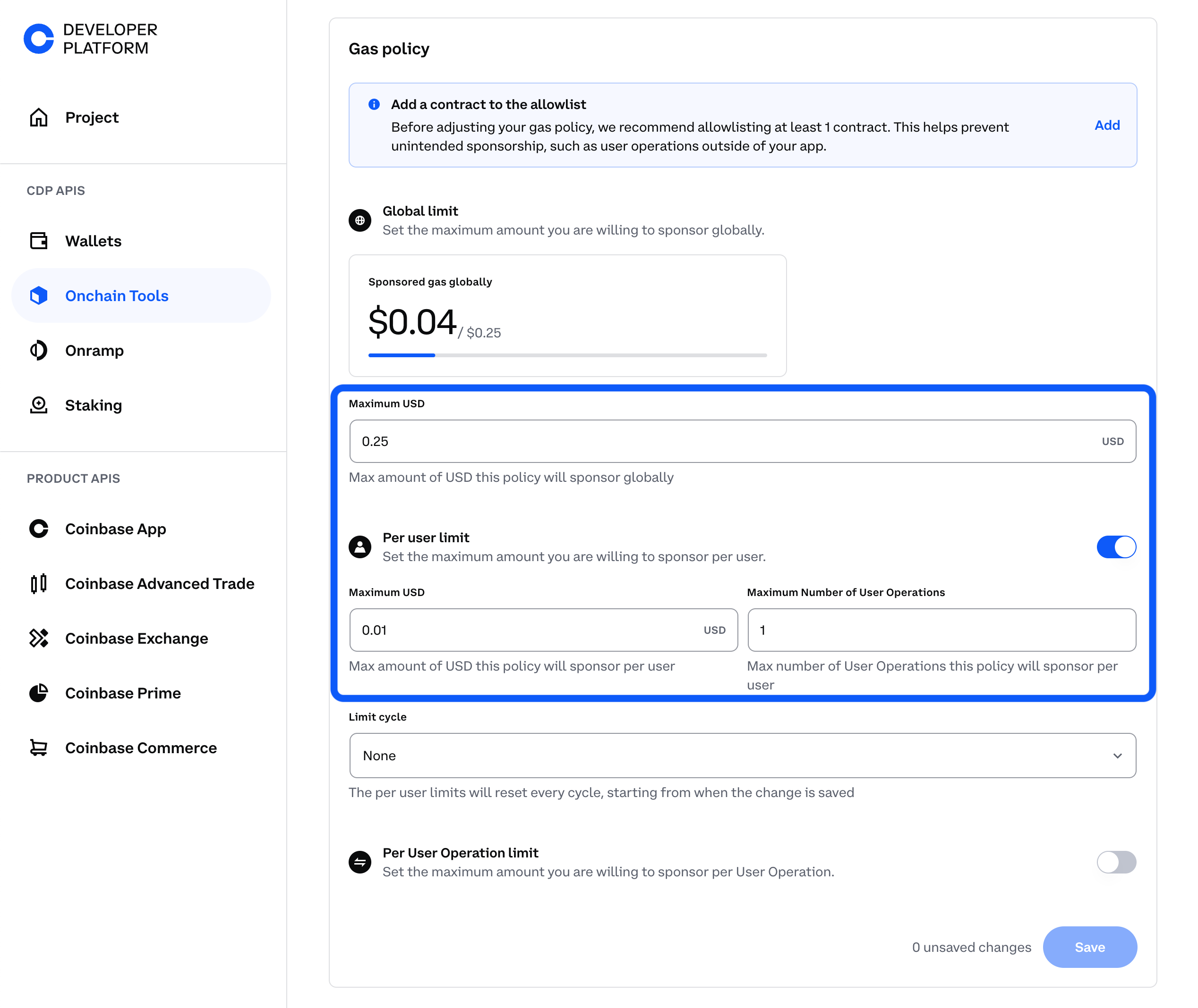 cdp-policy-setting