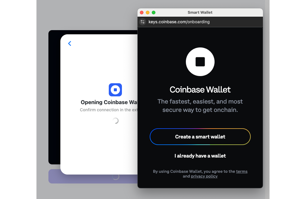 Default smart wallet