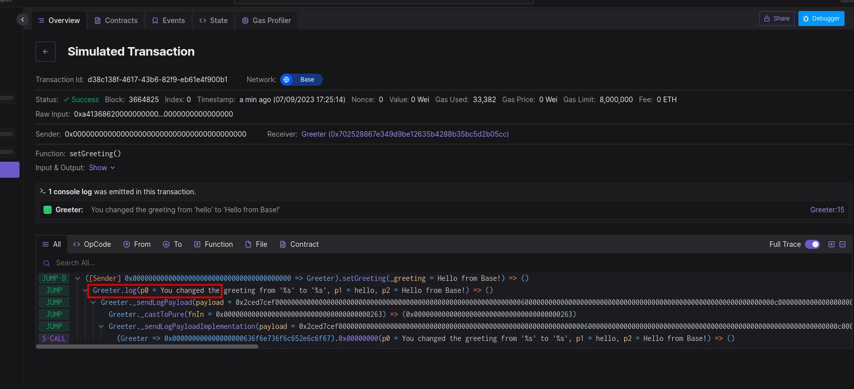 Smart Contract Edit in Simulated Transaction