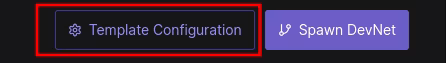 Template Configuration Button