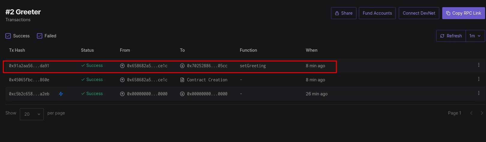 Devnet Transaction Capture